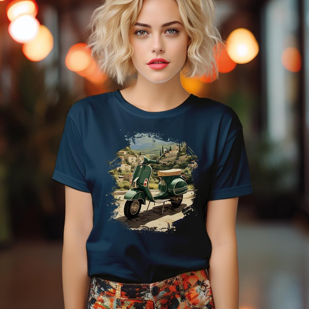 Camiseta Majica sa štampanim printom Cam 358, Ženska, Tamnoplava