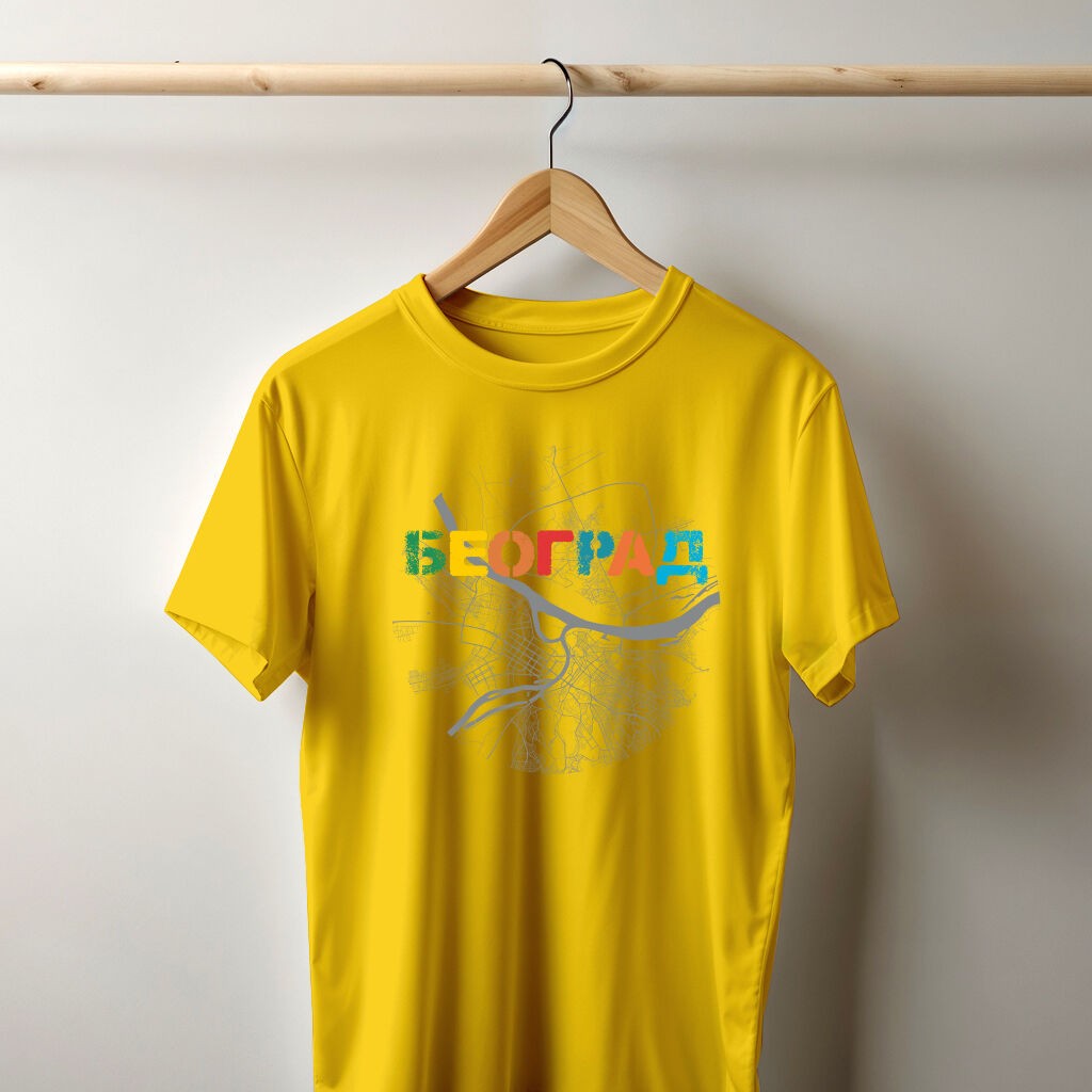 Camiseta Majica sa štampanim printom Cam 198, Muška, Zlatne boje