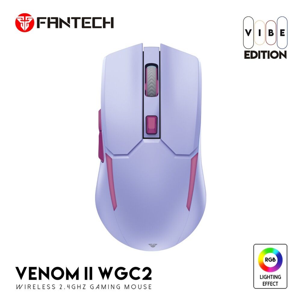 Fantech Gaming bežični miš WGC2 Venom II, Wifi, Ljubičasti