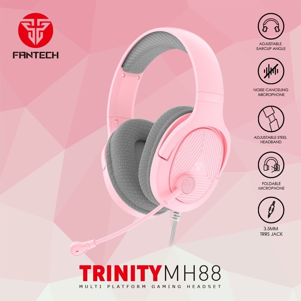 Fantech Gaming žičane slušalice MH88 Trinity Sakura, Roze