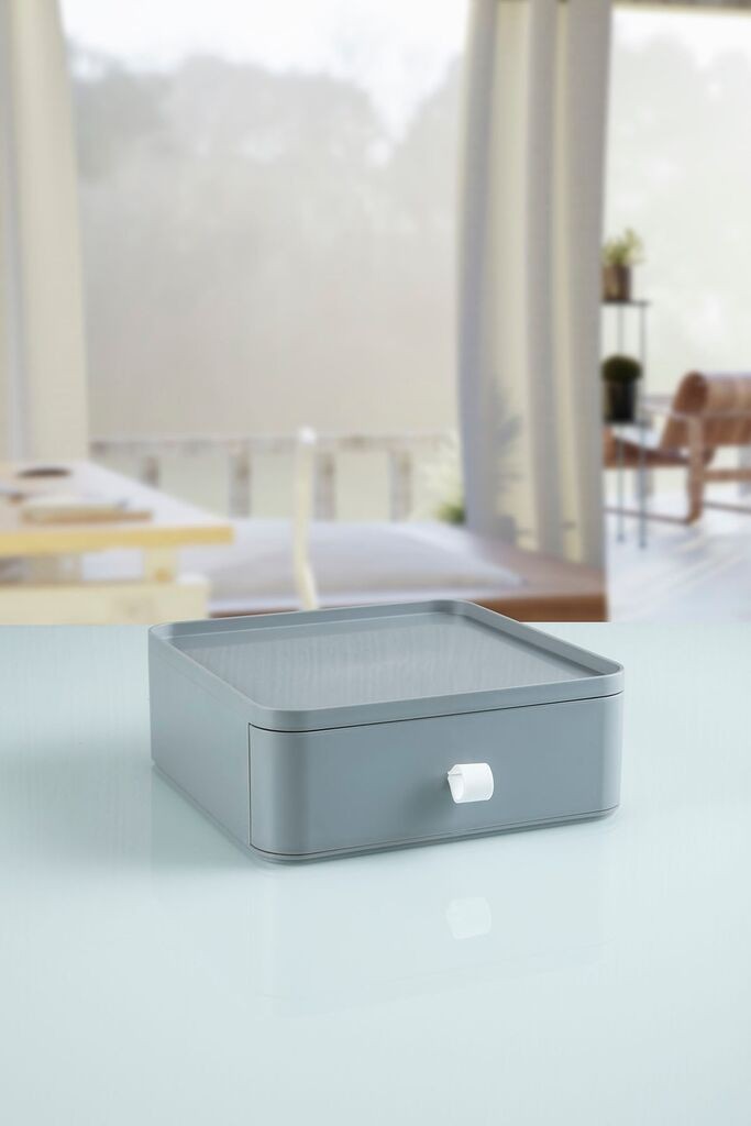 L'essentiel Maison Organizator za šminku OMS-001-G, 20x7.5x20 cm, Sivi