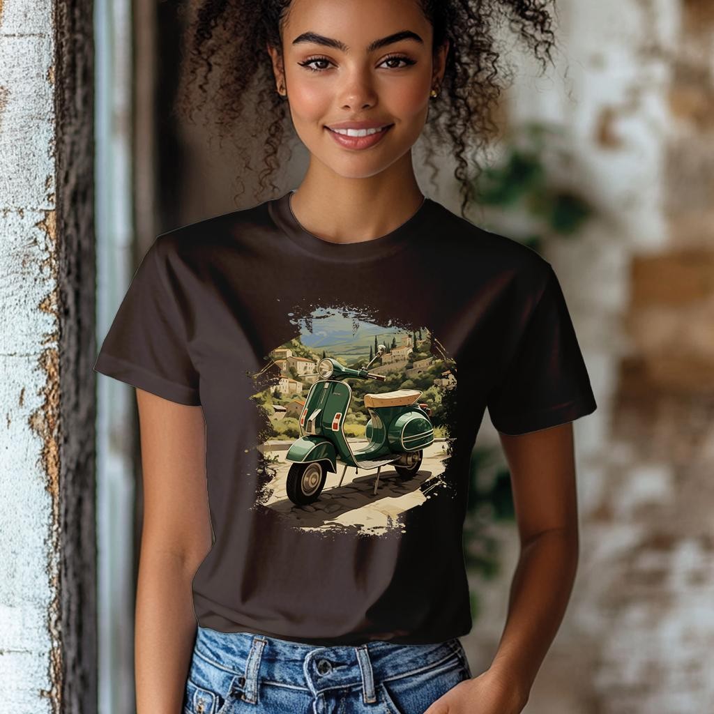 Camiseta Majica sa štampanim printom Cam 358, Ženska, Čokolada