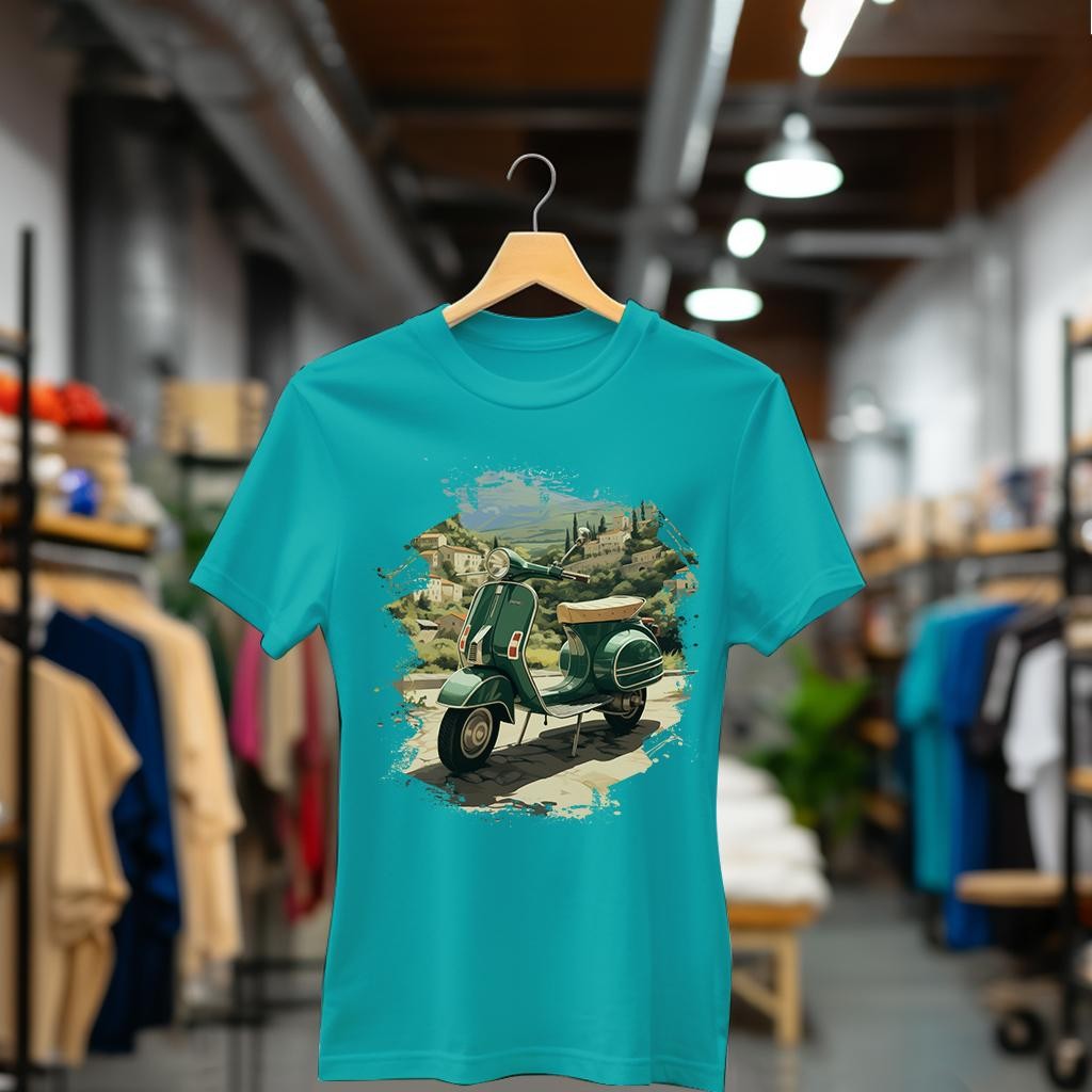 Camiseta Majica sa štampanim printom Cam 358, Ženska, Tirkizna