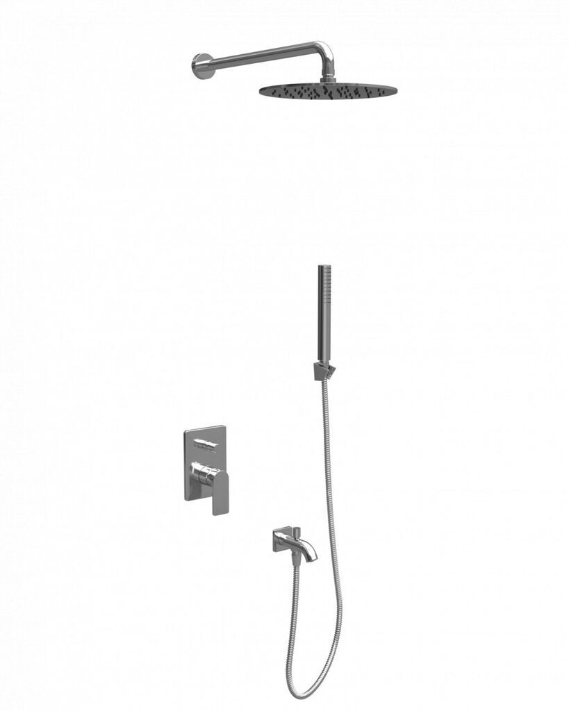 Coopen Nook Ugradna baterija sa tuš setom sa prebacivačem 3, Hrom