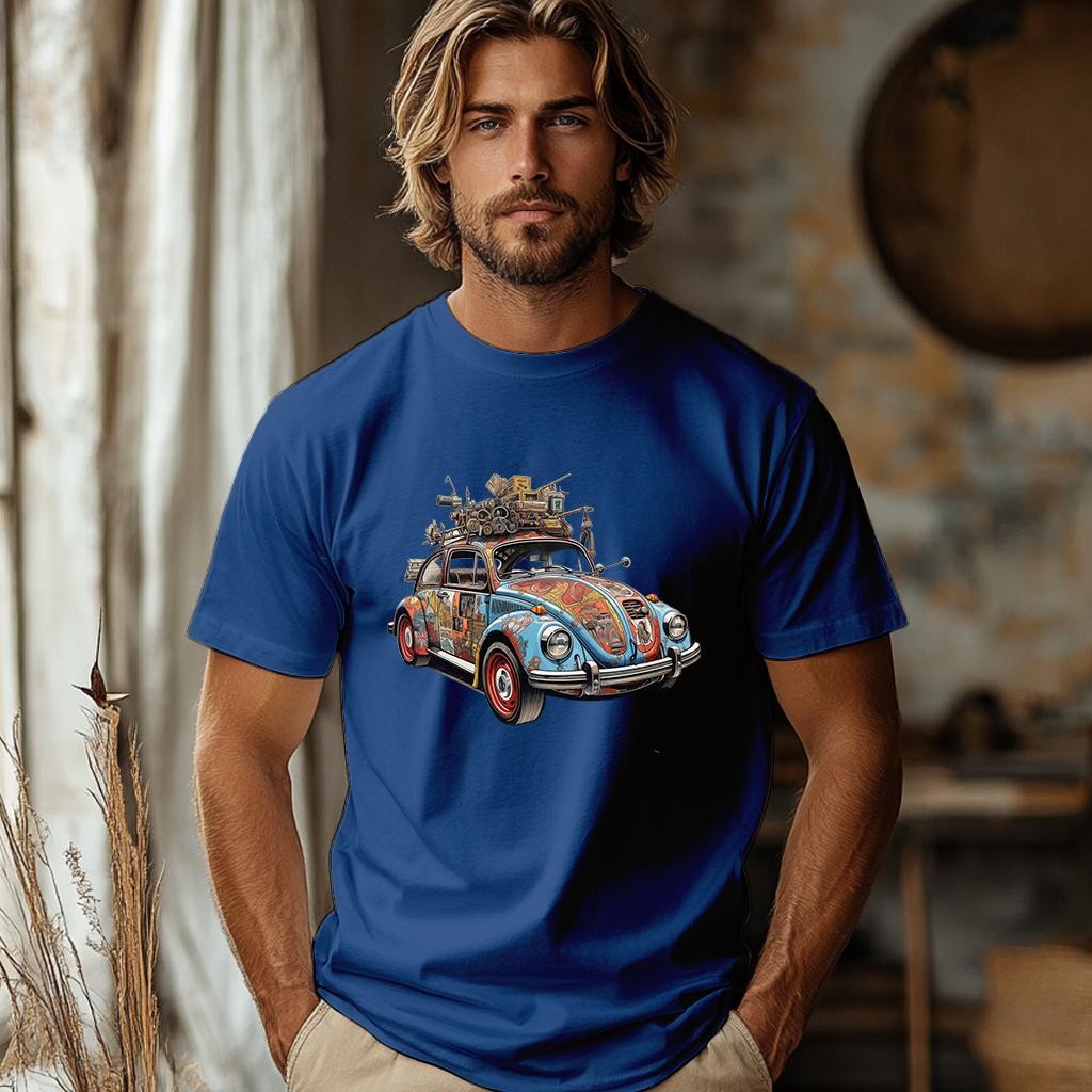 Camiseta Majica sa štampanim printom Cam 848, Muška, Borovnica