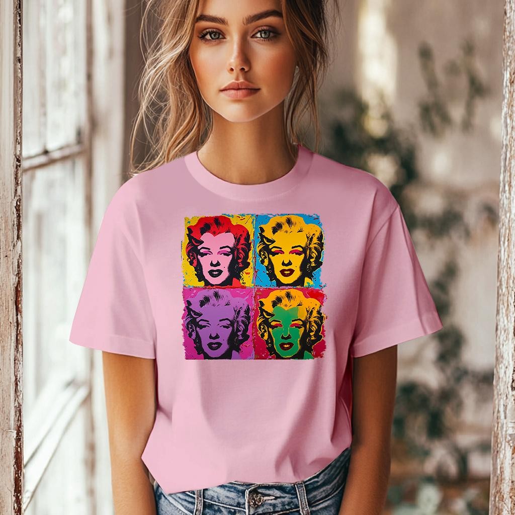 Camiseta Majica sa štampanim printom Cam 857, Ženska, Roze