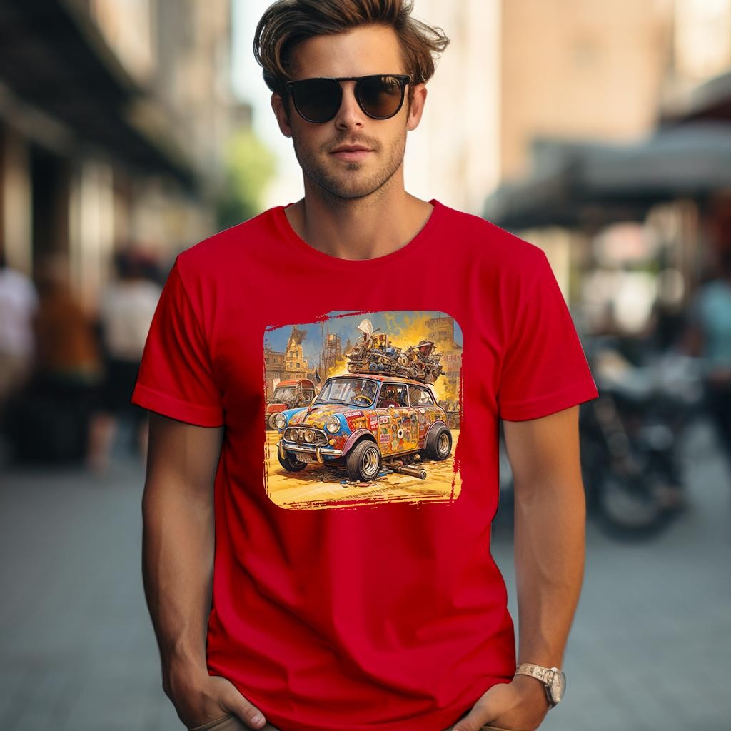 Camiseta Majica sa štampanim printom Cam 849, Muška, Crvena