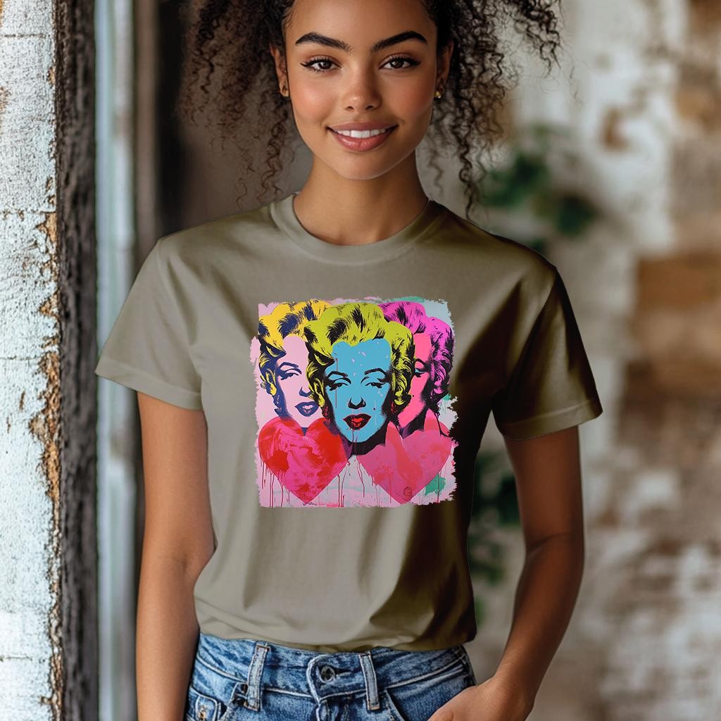 Camiseta Majica sa štampanim printom Cam 858, Ženska, Kaki