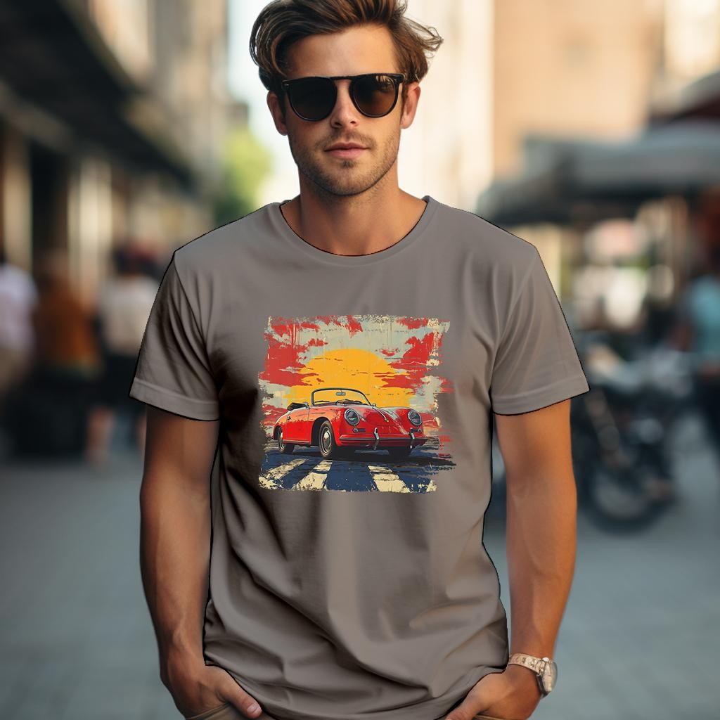 Camiseta Majica sa štampanim printom Cam 843, Muška, Svetlosiva