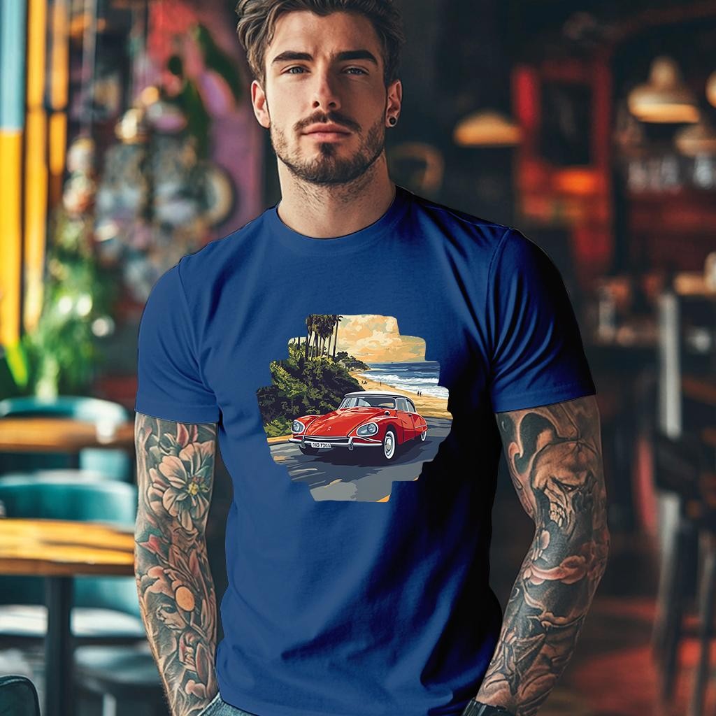 Camiseta Majica sa štampanim printom Cam 846, Muška, Borovnica