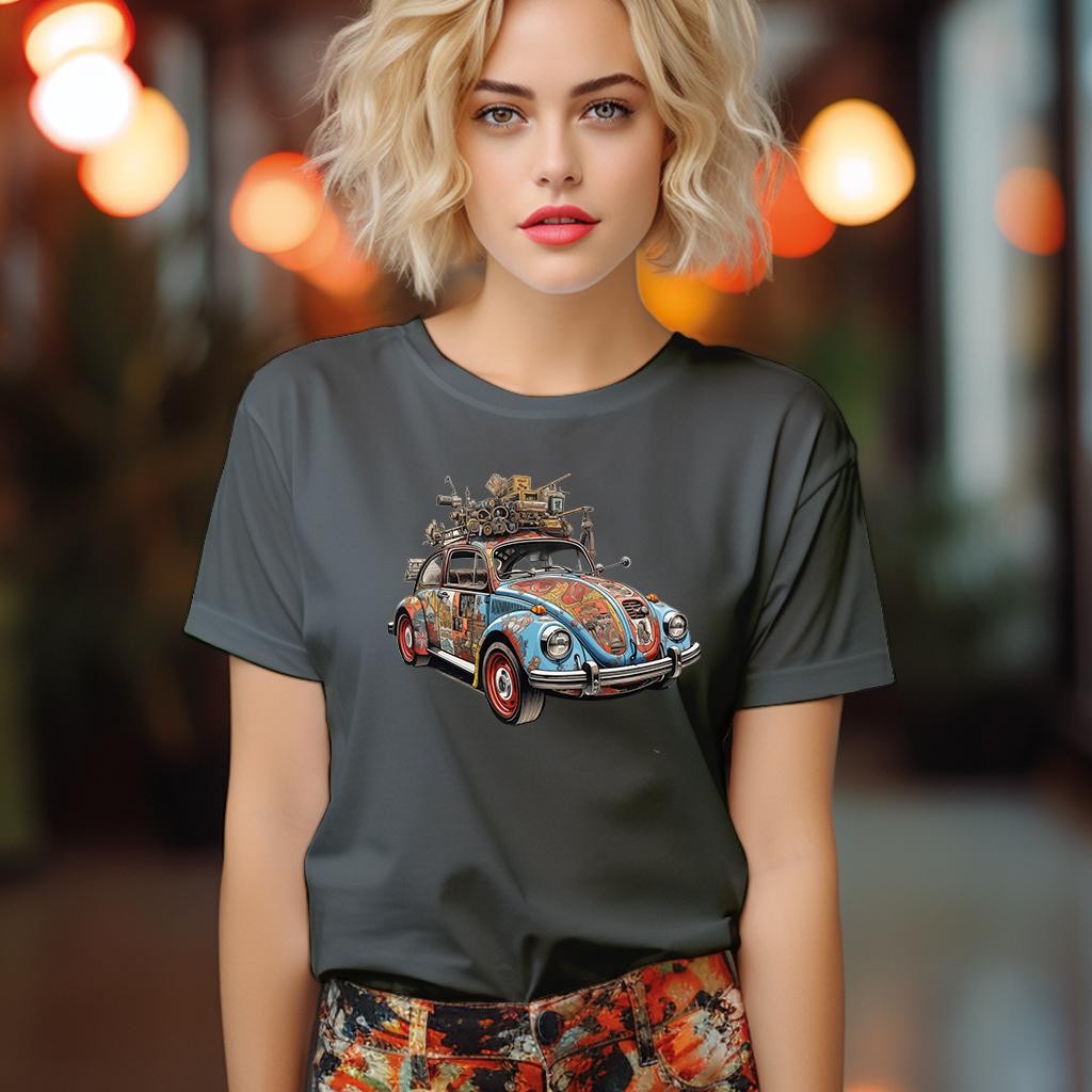 Camiseta Majica sa štampanim printom Cam 848, Ženska, Tamnosiva