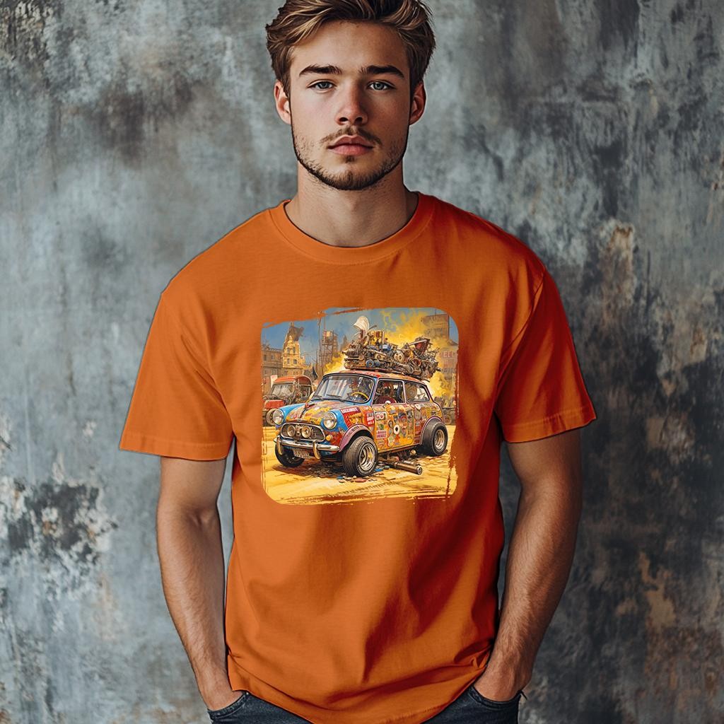 Camiseta Majica sa štampanim printom Cam 849, Muška, Narandžasta