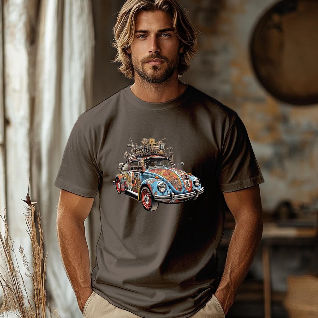 Camiseta Majica sa štampanim printom Cam 848, Muška, Smeđa