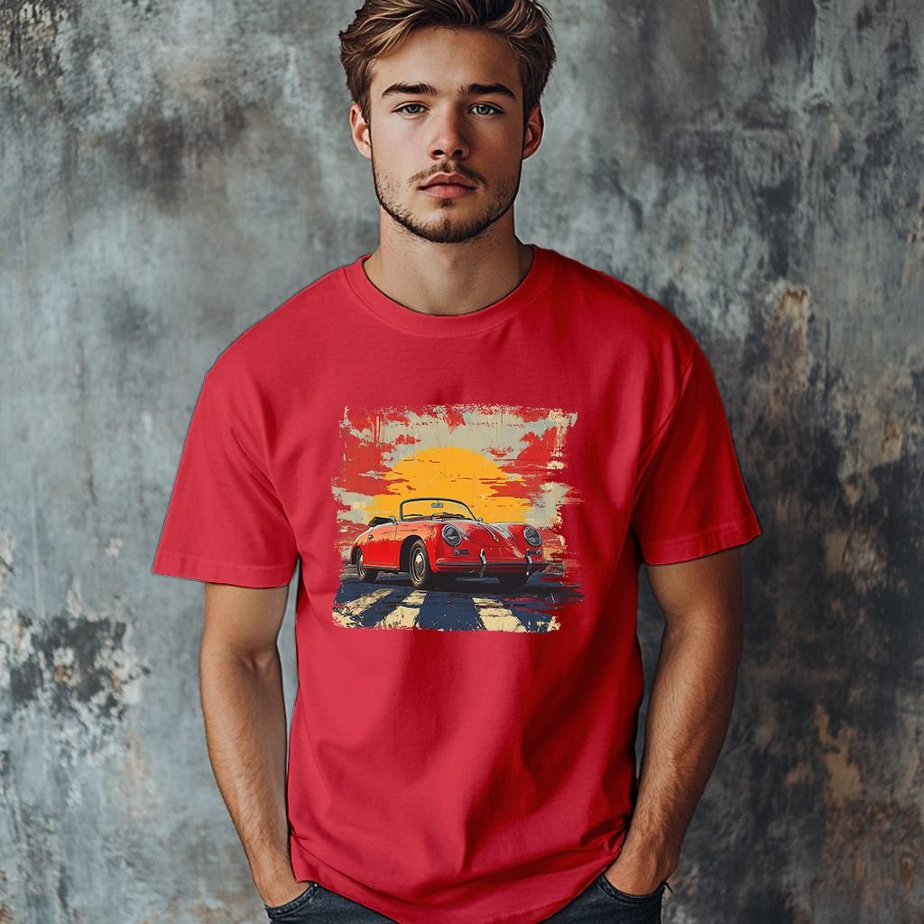 Camiseta Majica sa štampanim printom Cam 843, Muška, Grimizna