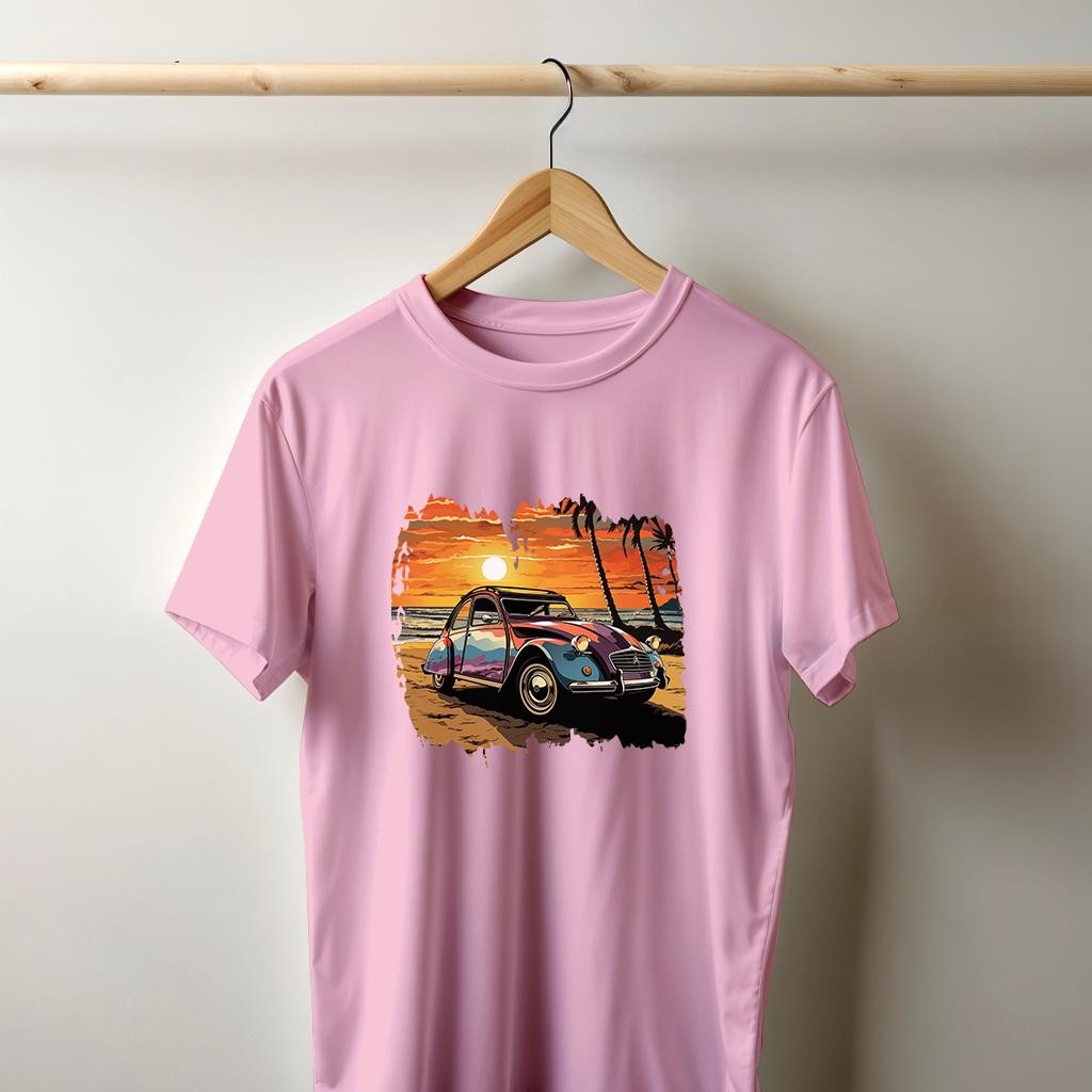 Camiseta Majica sa štampanim printom Cam 841, Muška, Roze