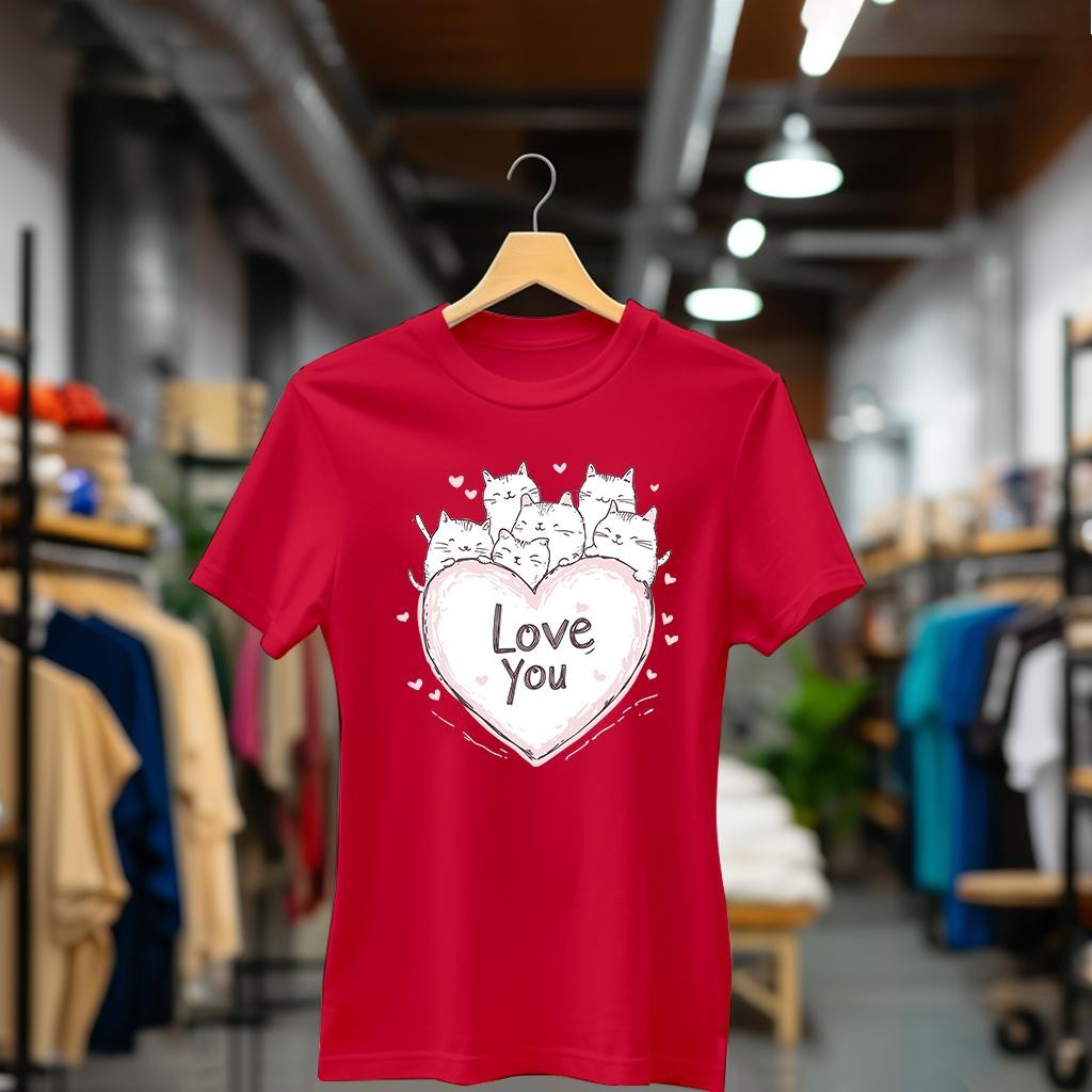 Camiseta Majica sa štampanim printom Cam 866, Ženska, Crvena