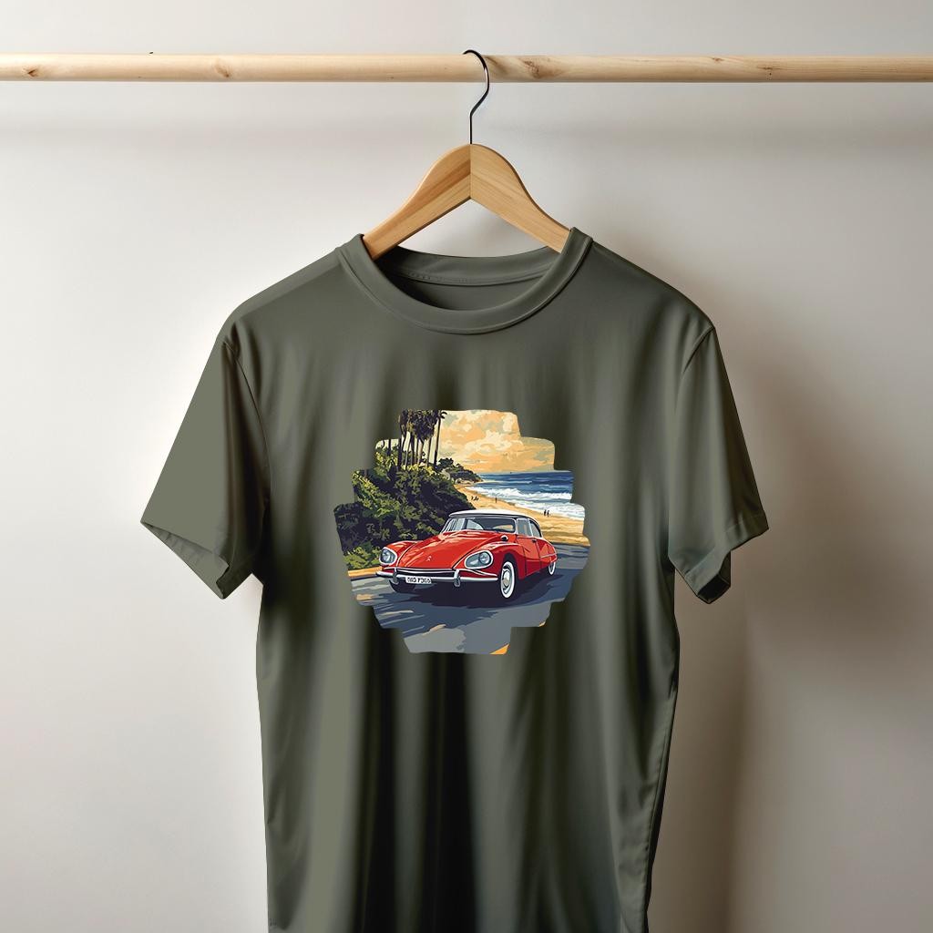 Camiseta Majica sa štampanim printom Cam 846, Muška, Maslina