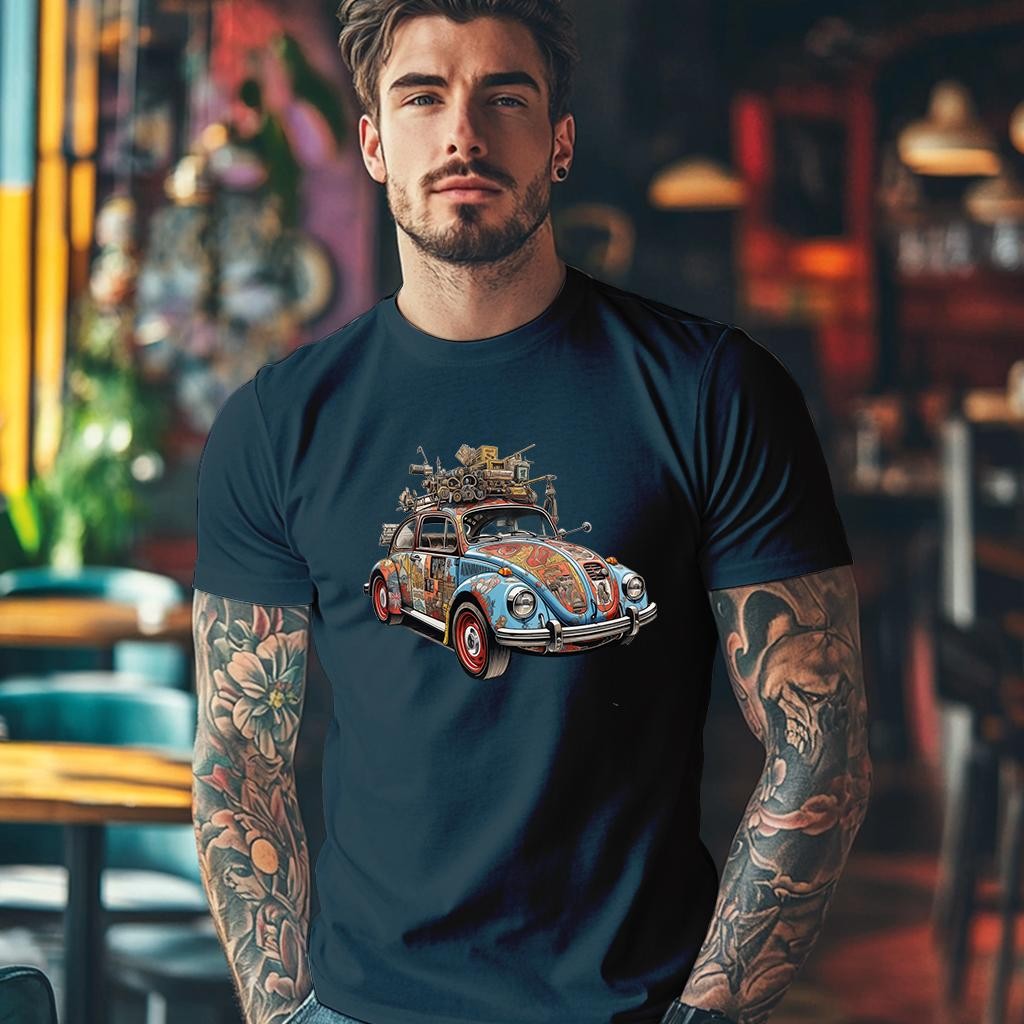 Camiseta Majica sa štampanim printom Cam 848, Muška, Tamnoplava