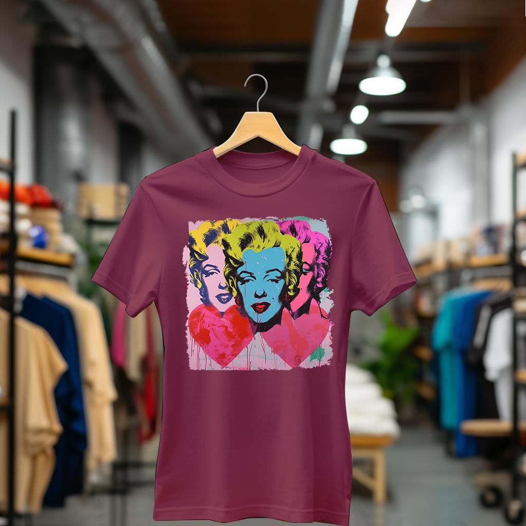 Camiseta Majica sa štampanim printom Cam 858, Ženska, Bordo