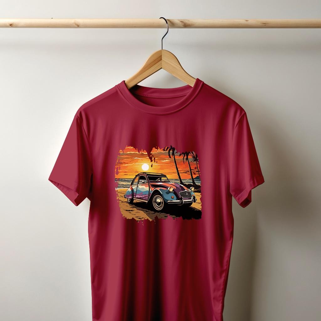 Camiseta Majica sa štampanim printom Cam 841, Muška, Višnja