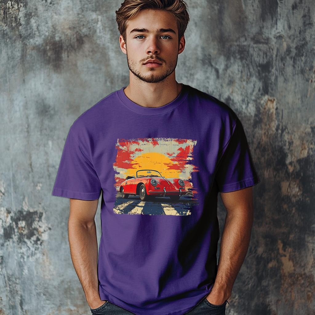 Camiseta Majica sa štampanim printom Cam 843, Muška, Patlidžan