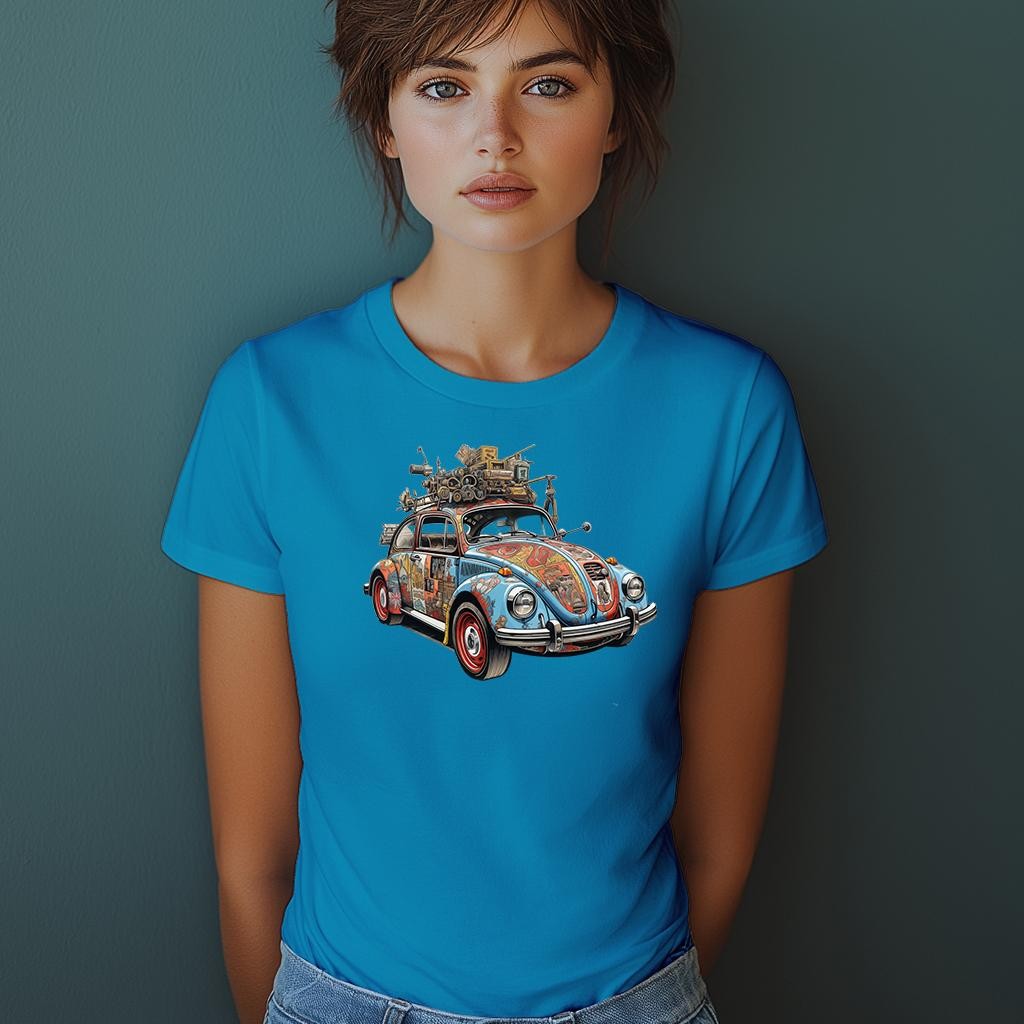 Camiseta Majica sa štampanim printom Cam 848, Ženska, Akva