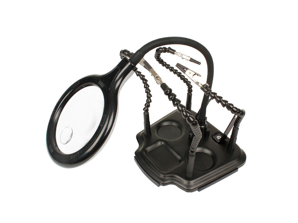 Womax Lupa za lemljenje sa 4 štipaljke