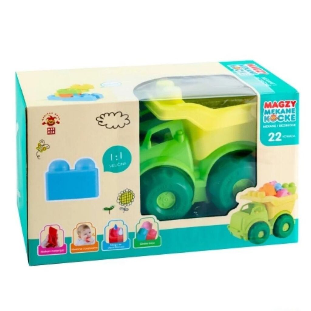 Magzy Set Kamion kiper i mekane kocke, Šareni