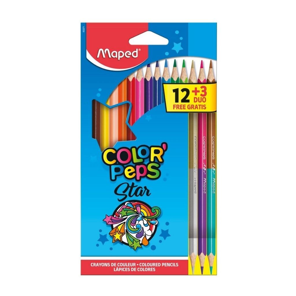 Maped Drvene bojice Color peps, 12+3 Duo bojice