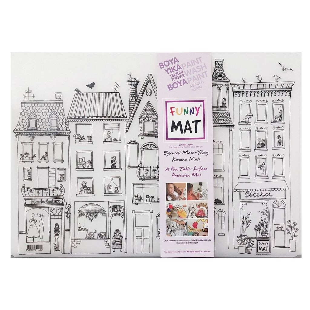 Funny Mat Podmetač za sto i bojanka, Grad