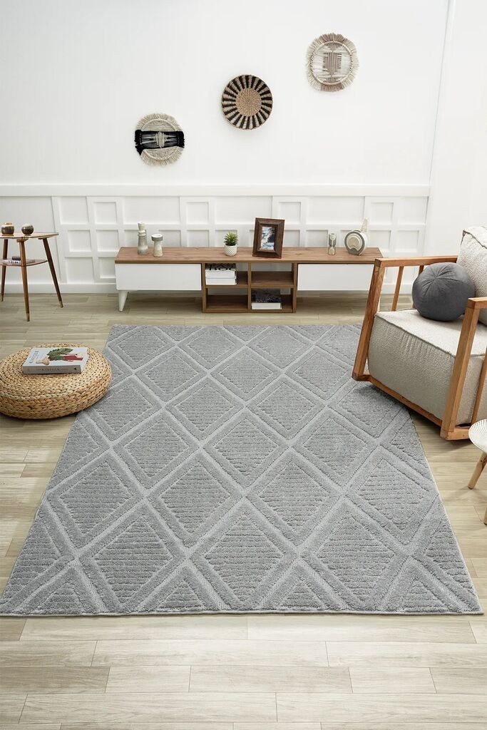 Conceptum Hypnose Tepih 0742B, Pravougaoni, 60 x 110 cm, Sivi