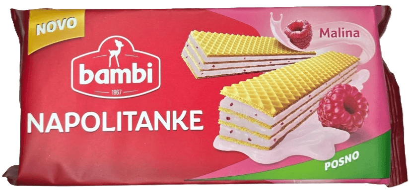 Bambi Napolitanke sa malinom, 185 g