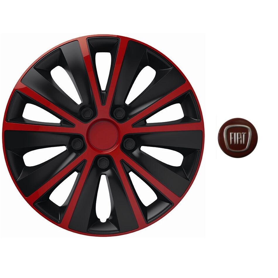 Ratkapne za Fiat Rapid Red & Black, 14"