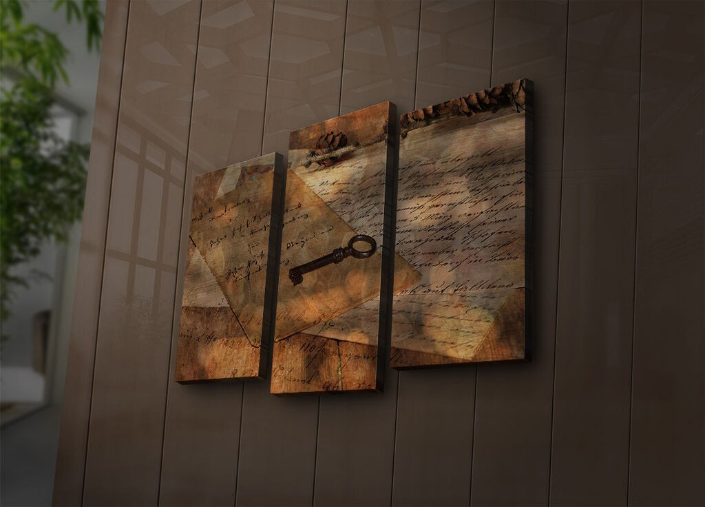 Wallity Set slika sa LED osvetljenjem 3PATIACT-11, 3 Dela