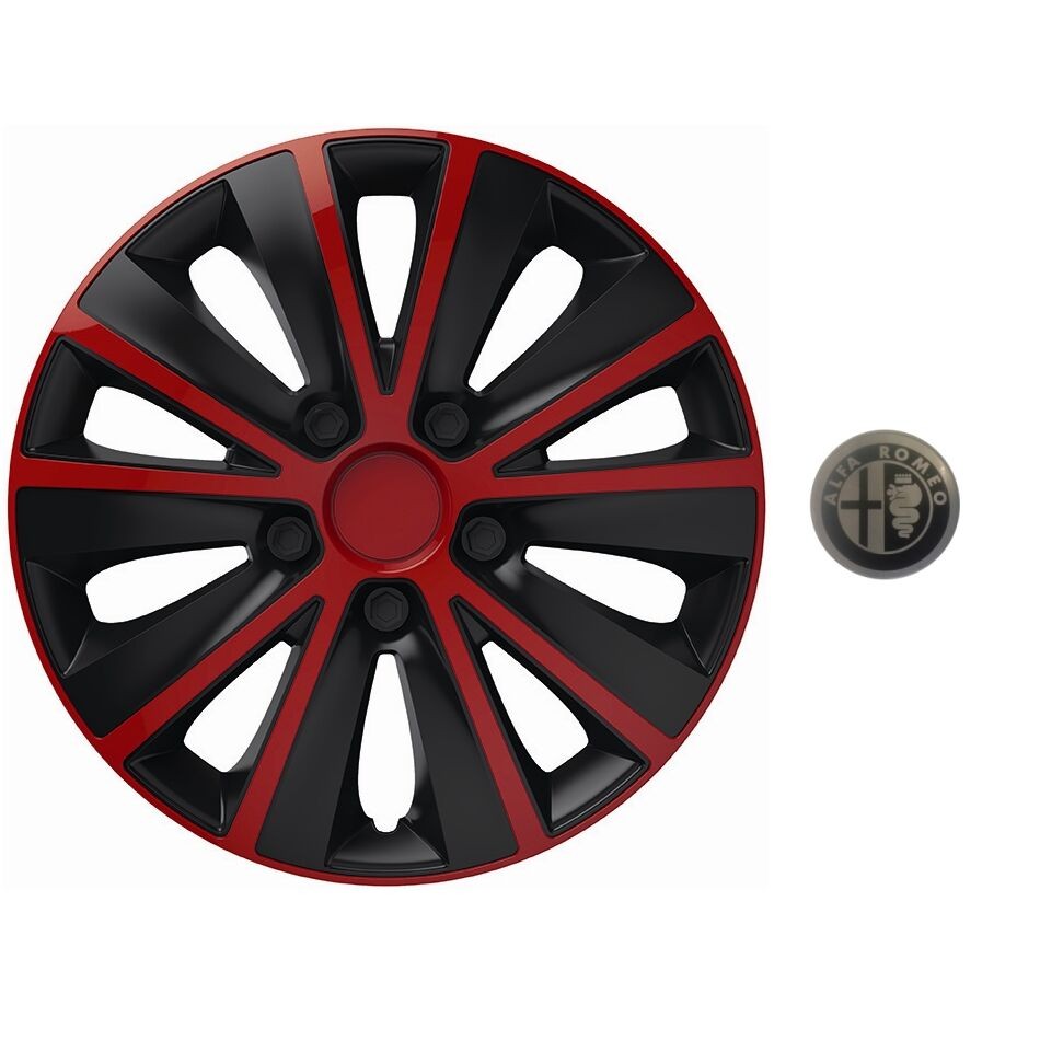 Ratkapne za Alfa Romeo Rapid Red & Black, 15"