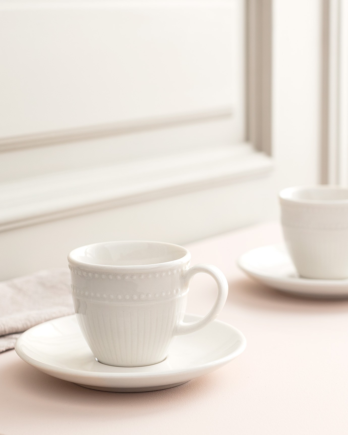 Madame Coco Soleil Set šoljica za kafu, 6 komada, 90ml, Beli