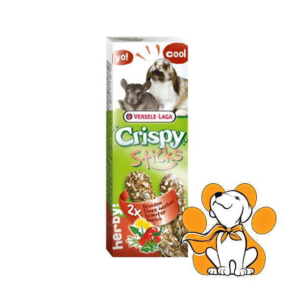 VERSELE LAGA Poslastica za kuniće i činčile Crispy Sticks Herbs 110g 2/1
