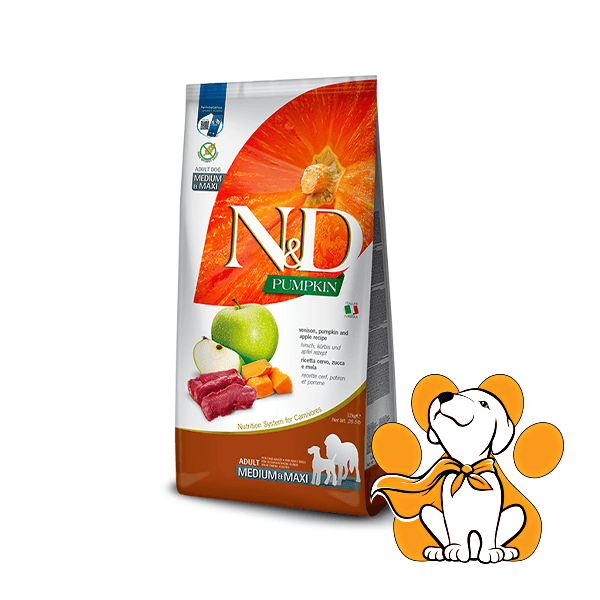 N&D Hrana za odrasle pse Jelen, bundeva i jabuka Medium&Maxi 12kg