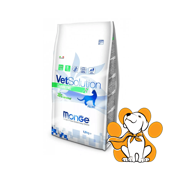 MONGE VETSOLUTION Medicinska hrana za mačke bez žitarica Diabetic 1.5kg