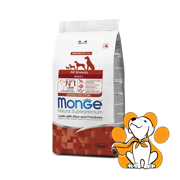 MONGE Suva hrana za pse - Jagnjetina pirinač krompir All Breeds - Adult 2.5kg