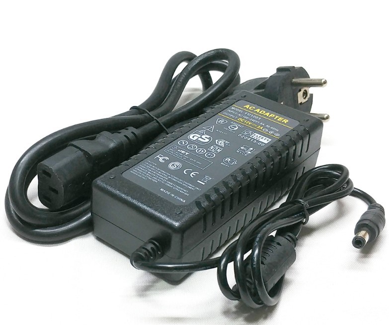 Adapter za video nadzor 12 V, 3A, Crna
