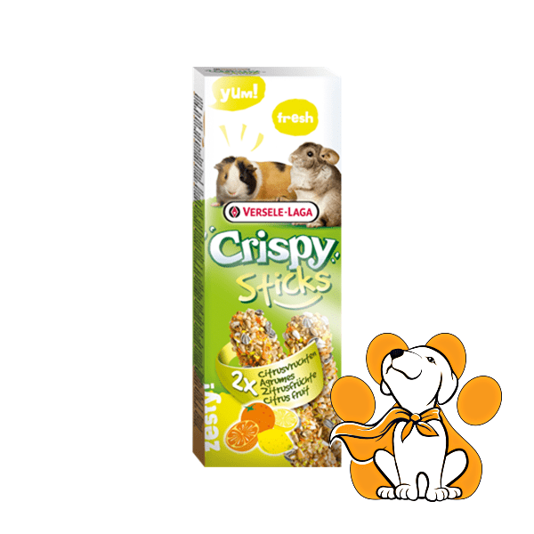 VERSELE LAGA Poslastica za morske prasiće i činčile Crispy Sticks Citrus Fruit 110g 2/1