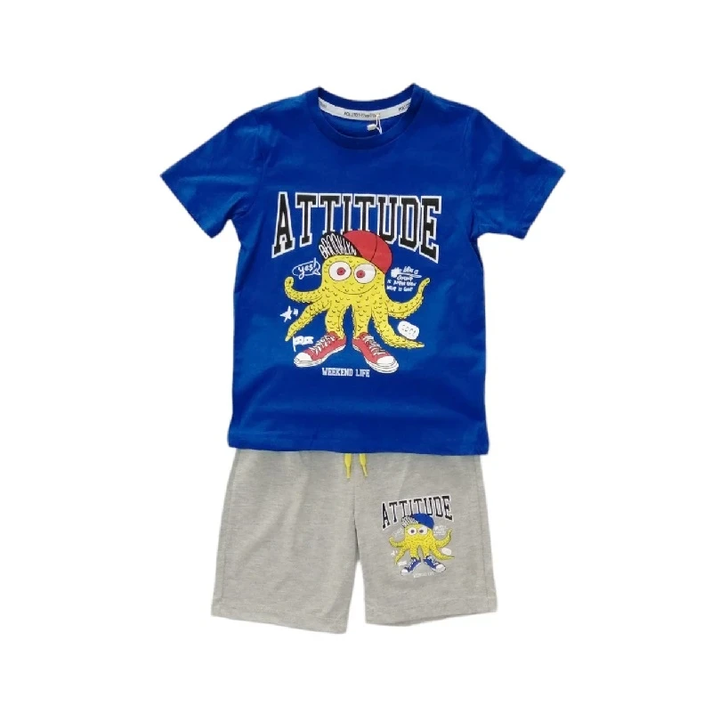 VRABAC Komplet za dečake 3595, Plavo-sivi