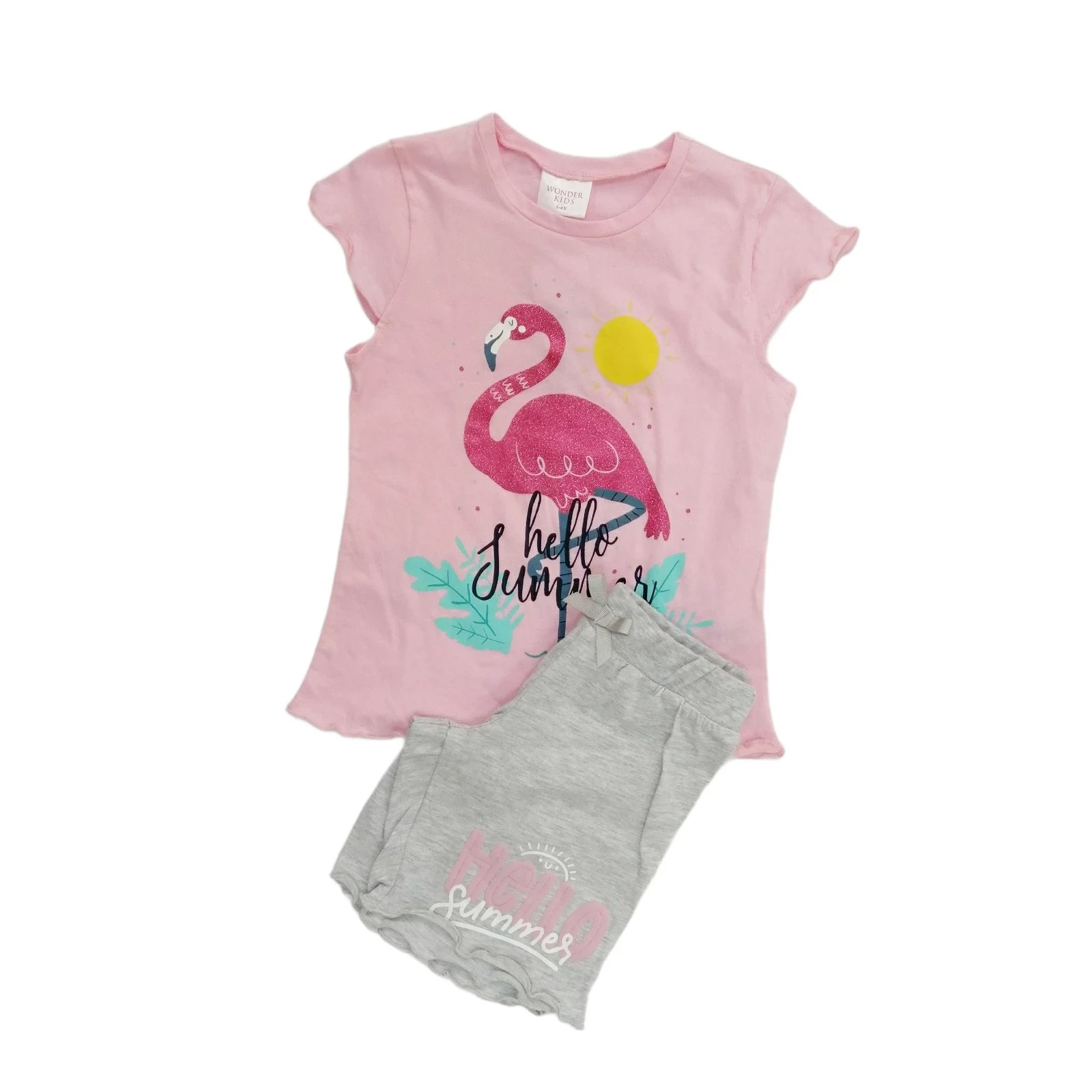 VRABAC Komplet za devojčice Flamingo 0004, Sivo-roze