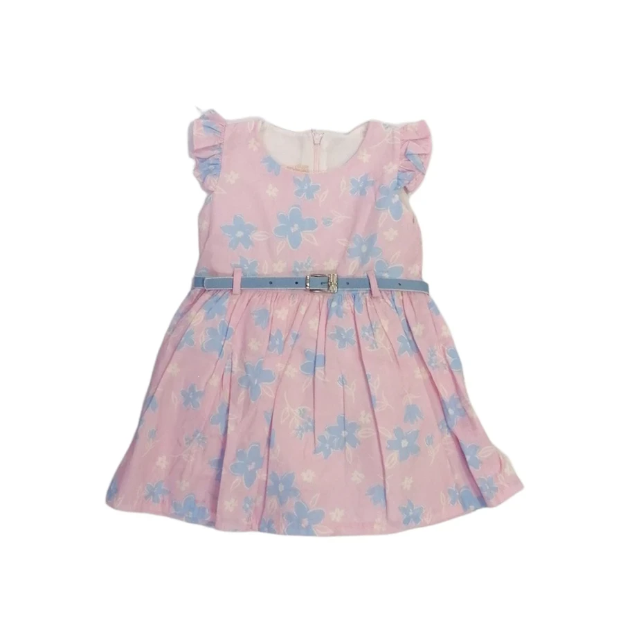 VRABAC Haljina za bebe sa motivom cveća 2502, Roze