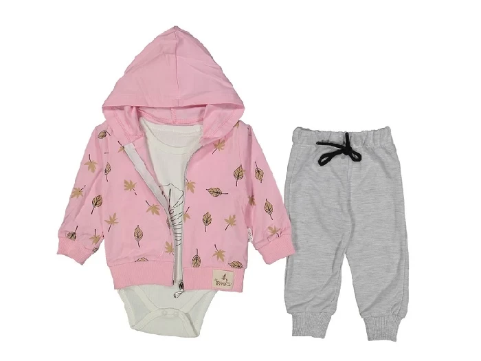 VRABAC Komplet za bebe 245653, Roze-sivi