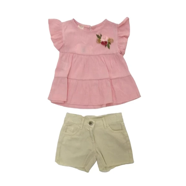 VRABAC Komplet za devojčice 9827, Roze-bež