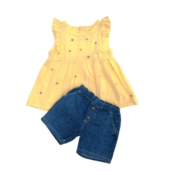 VRABAC Komplet za devojčice 9886, Teksas-žuti