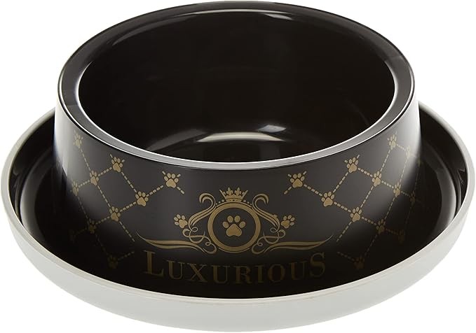 MODERNA Posuda za pse i mačke Trendy Dinner Luxurious, 735ml, Crna