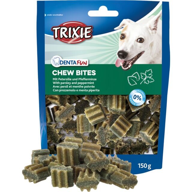 TRIXIE Poslastice za pse Denta Fun Chew Bites, Peršun i pepermint, 150 g